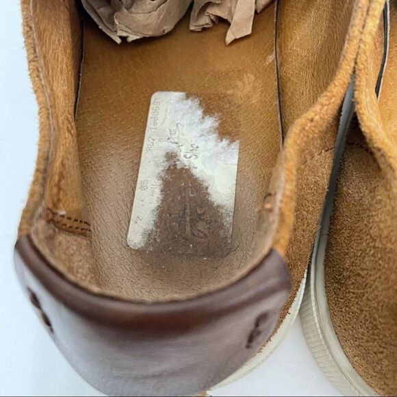 Men’s Frye Gabe Gorge Oxford Slip On Suede Sneakers in Copper main image 9